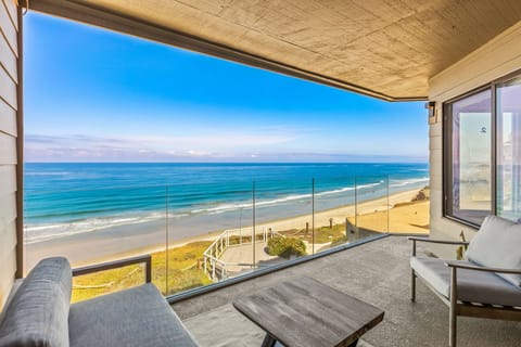 Take in sweeping ocean views right from the private balcony.