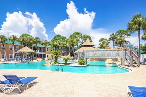 The Tiki Hideout - UNit 35C at Purple Parrot - What we loved most about staying here - the HUGE pool! and why we bought. Also, because we want you to have A GREAT time - your stay includes free daily activities like golf, dolphin cruises, and more, in addition to everything you see here