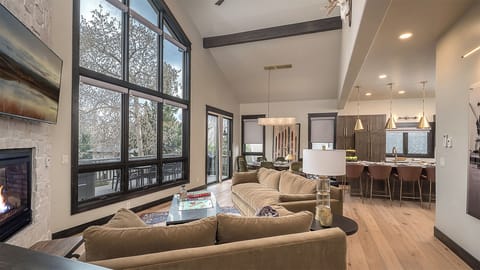 Great Room, Main Level - Seating area with large windows and views
