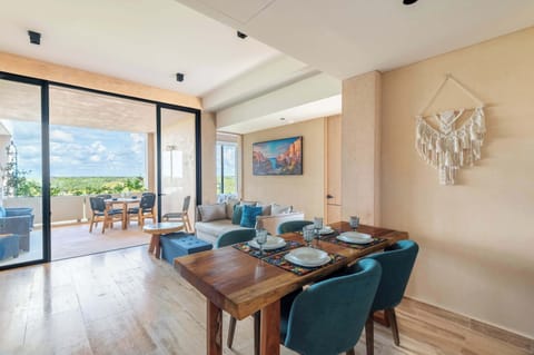 Living room and dining room 
