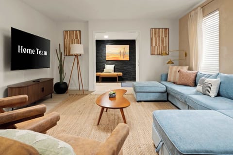 Make Yourself at Home – Our spacious living room is perfect for gathering, unwinding, and making memories.