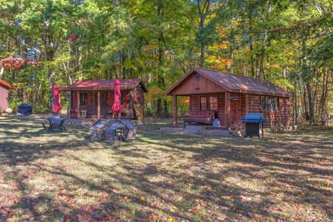 EXTERIOR:  The 2 cabins plus the outdoor grill and outdoor dining tables.