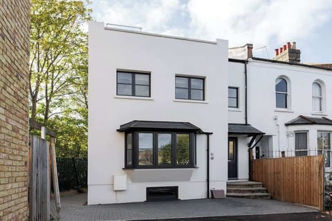 A large modern house with off street parking and private entrance
