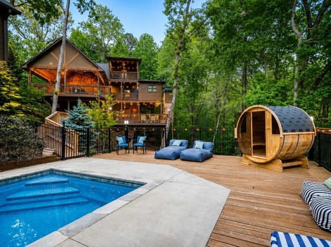 A private pool. A cedar barrel sauna. A soaring treehouse nestled in the trees. This is not just a getaway — it's a full reset. Arrive as a guest, leave completely transformed. Your most unforgettable stay starts here.