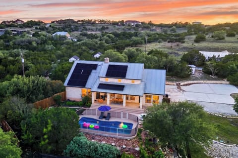 Escape to peaceful Hill Country living with panoramic sunset views, a private pool, and room to relax under the stars.