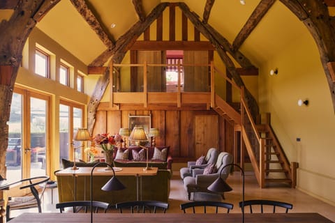 The living area at Hall House, Powys