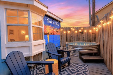 Relax on private deck with pool, BBQ and cozy seating