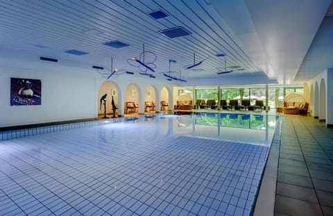 Stretch out on loungers after a refreshing indoor swim.