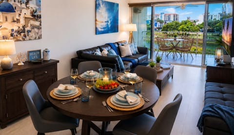 Bright Coastal Open-Plan Living & Dining with Balcony Views