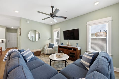 Open-concept living room and dining space