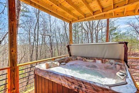 Deck | Hot Tub | Covered Roof Wooded Views