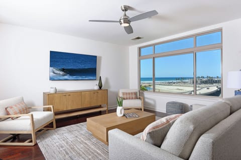 Ocean views from your furnished living room