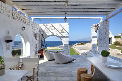 Villa, 6 Bedrooms, Private Pool, Beachfront (Agia Thalassa) | Terrace/patio
