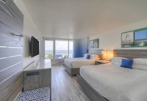 Drift off peacefully with soft lighting and roomy beds.
