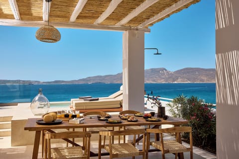 Villa Soleil Milos - Delmar Collection | Living area | 43-inch flat-screen TV with cable channels