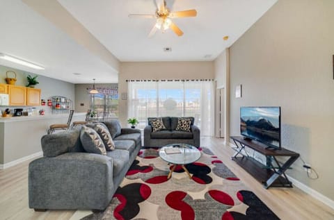 Modern open living space perfect for relaxing after a day of adventure.