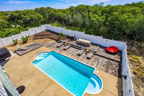 Spend sunny afternoons cooling off in the private saltwater pool.