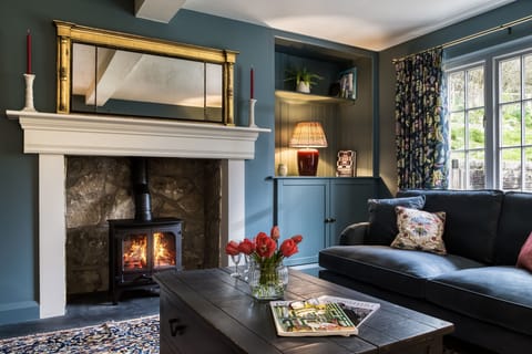 Relax and unwind in front of the wood burning stove
