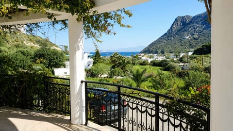 Scenic balcony with panoramic mountain and sea views