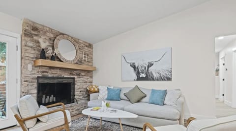 Kick back on the comfy sofa and catch a game or movie on the Smart TV with streaming apps ready to go.