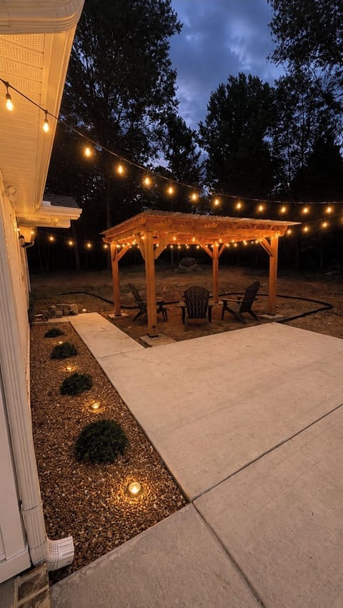 evenings by the fire pit surrounded by the peaceful charm of country living