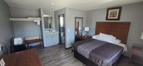 Blackout drapes, iron/ironing board, bed sheets, wheelchair access