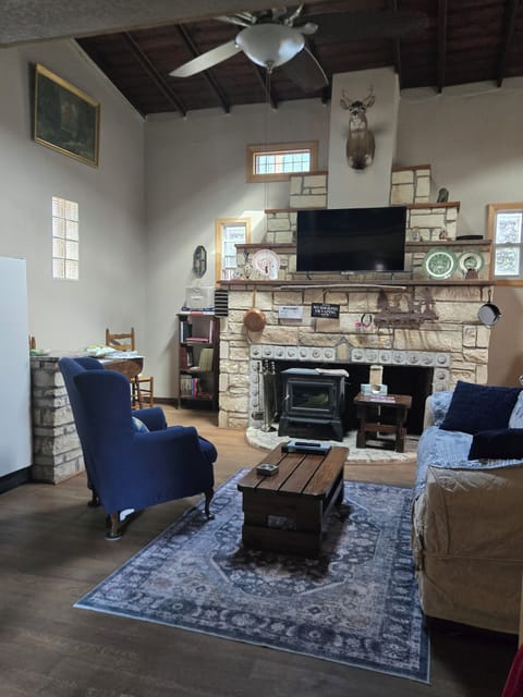Main living area with attached kitchen 

