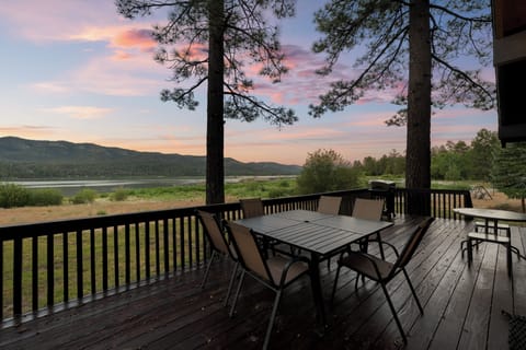 Back patio - Back patio with exterior seating, propane BBQ, and beautiful lawn with lake access and views