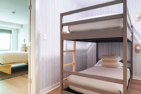 Tuck the kids in comfortably with sturdy bunks and soft bedding.