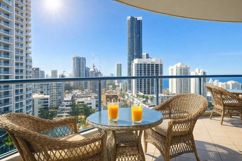 Private balcony with skyline views - perfect for morning coffee or sunset drinks