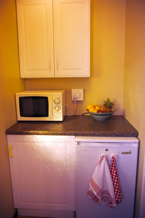 Lion Cottage | Private kitchenette | Fridge, coffee/tea maker, cookware/dishes/utensils