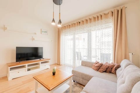 Modern TV in the apartment. 