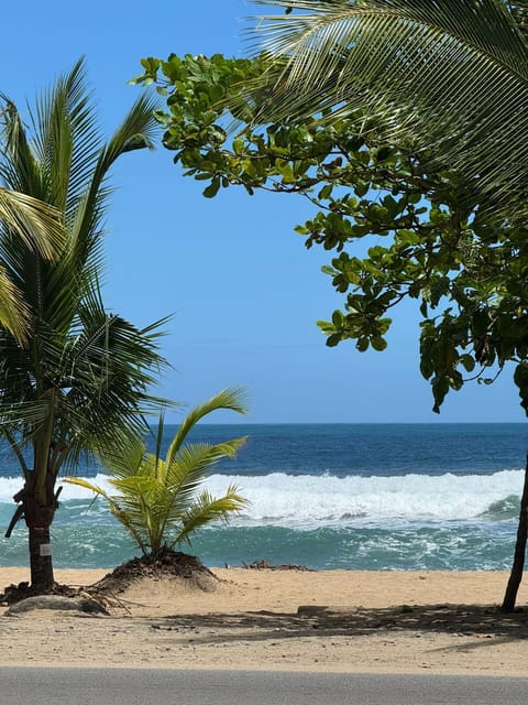 On the beach, white sand