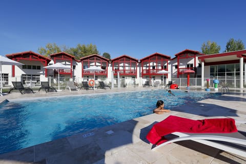 Splash into summer at the outdoor heated pool, where lazy afternoons and water slides make every day feel like a holiday in the Basque Country.