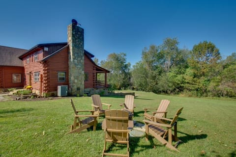 Outdoor Space | Adirondack Chairs & Fire Pit | Cabin Exterior
