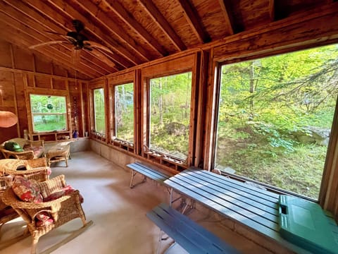 The Settler's Sidecar: a massive screened barn lounge unique to Somesville. Your private, bug-free summer oasis for breezy MDI nights, listening to the crickets, and unplugged family game marathons after a day of hiking in Acadia.