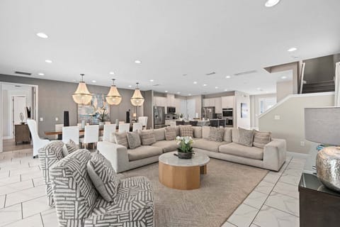 Living area w/ contemporary furniture