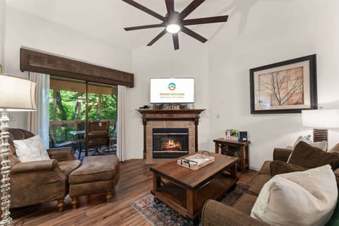 Unwind in the inviting living room & stream your favorites on the smart TV​