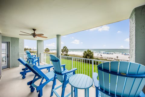 Low floor private balcony with a breathtaking view.