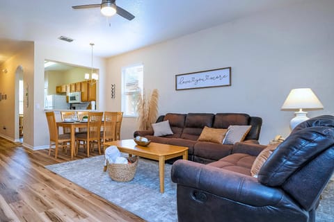 Share food, laughter, and memories in this inviting living and dining area