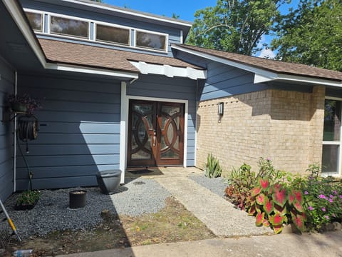 Front door. We're still working on the landscaping.