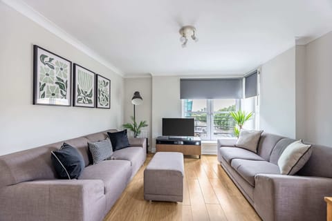 The open-plan living and dining area