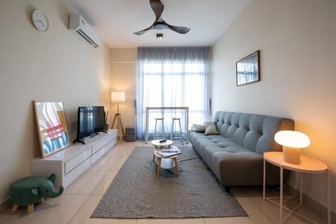 The modern living area.