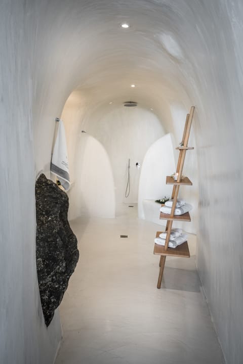 Senior Suite with outdoor hot tub (2 pax) | Bathroom | Shower, designer toiletries, hair dryer, bathrobes