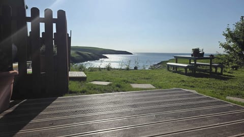 View from The Zen Pod, looks east to the mouth of the Harbour. Amazing sunrises