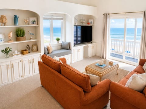 Sea views from living room
