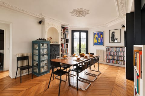 The open-plan living and dining area
