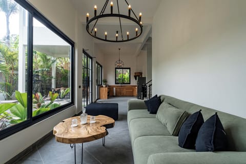Luxury Villa, Balcony, Garden View | Living area | 55-inch LED TV with digital channels, streaming services