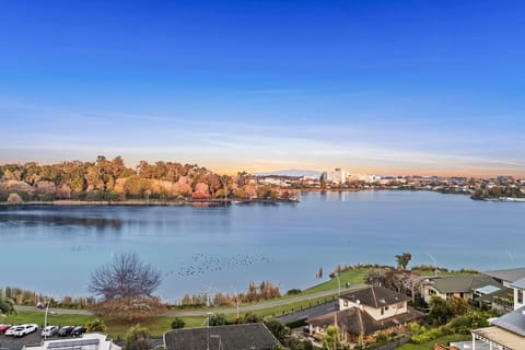 Wake up to your private view of the lake, where your morning coffee tastes better with water lapping at the shore.