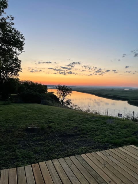 Sunset from the backyard deck